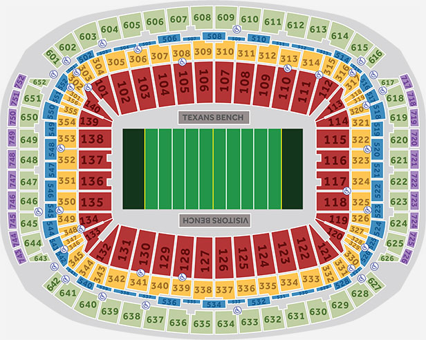 Texans Seating Chart With Seat Numbers